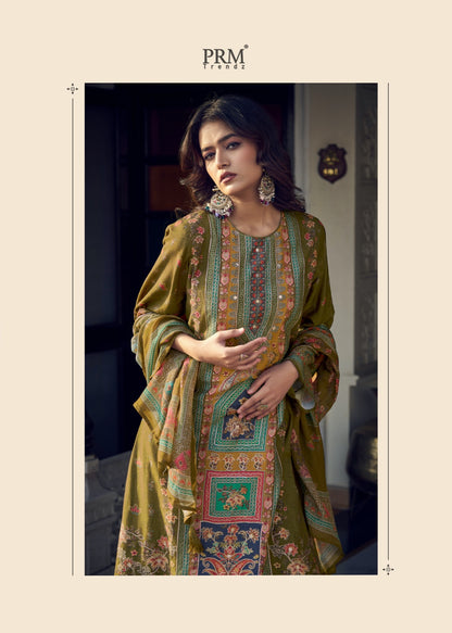 Rubina Aashirwad Creation Silk Readymade Pant Style Suits