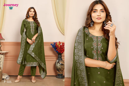 P 504 N 505 Journey Design Muslin Readymade Pant Style Suits