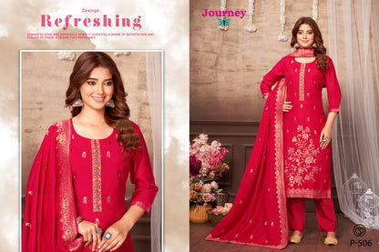 P 506 N 507 Journey Design Muslin Readymade Pant Style Suits