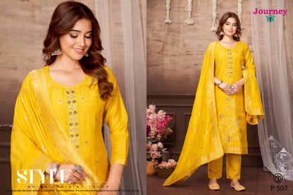 P 506 N 507 Journey Design Muslin Readymade Pant Style Suits