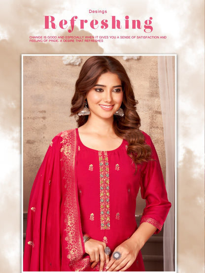 P 506 N 507 Journey Design Muslin Readymade Pant Style Suits