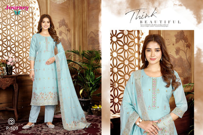 P 508 N 509 Journey Design Muslin Readymade Pant Style Suits