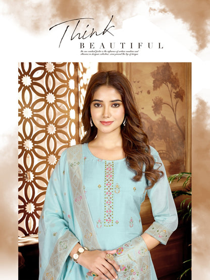 P 508 N 509 Journey Design Muslin Readymade Pant Style Suits