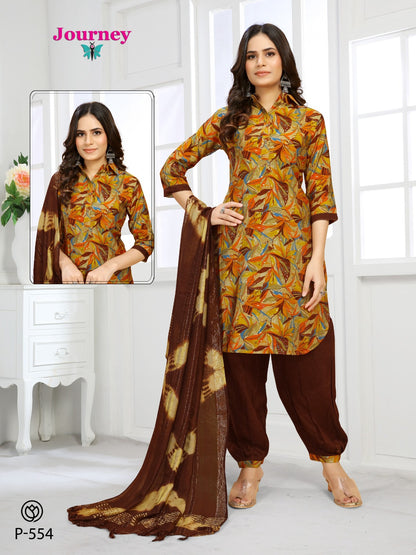 P 552-565 Journey Design Modal Chanderi Afghani Readymade Suit