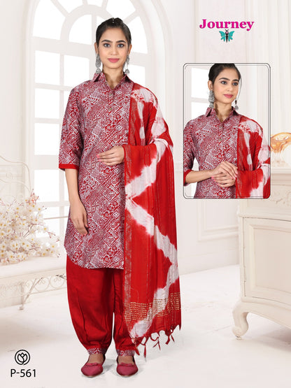 P 552-565 Journey Design Modal Chanderi Afghani Readymade Suit