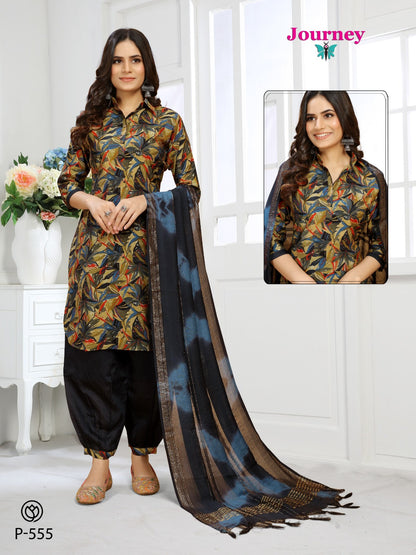P 552-565 Journey Design Modal Chanderi Afghani Readymade Suit