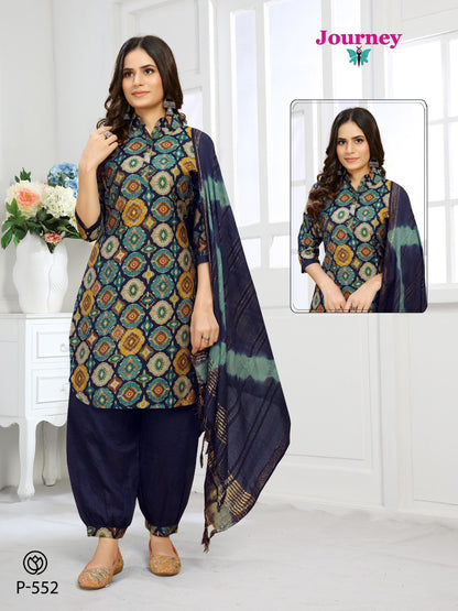 P 552-565 Journey Design Modal Chanderi Afghani Readymade Suit