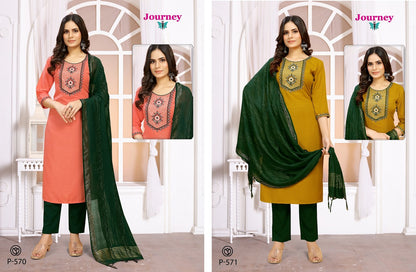 P 570-571 Journey Design Timbarland Readymade Pant Style Suits