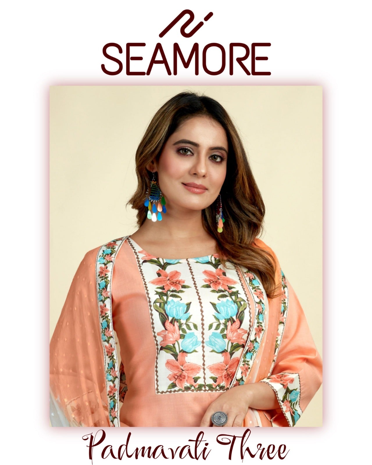 Padmavati Three Seamore Cotton Blend Readymade Pant Style Suits