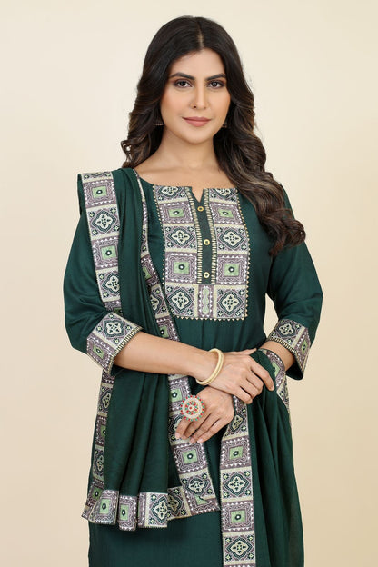 Padmavati Two Seamore Chinon Silk Readymade Pant Style Suits