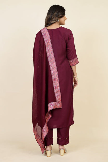 Padmavati Two Seamore Chinon Silk Readymade Pant Style Suits