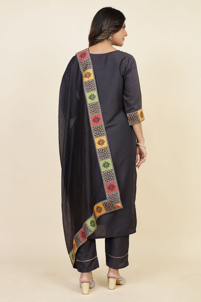 Padmavati Two Seamore Chinon Silk Readymade Pant Style Suits