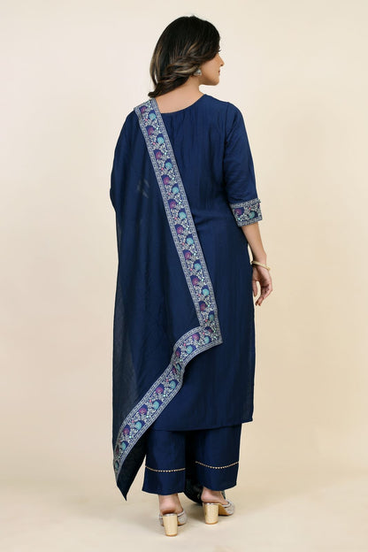Padmavati Two Seamore Chinon Silk Readymade Pant Style Suits