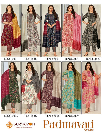 Padmavati Vol 2 Suryajyoti Rayon Readymade Pant Style Suits