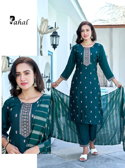 Pahal Colors Premnath Silk Readymade Pant Style Suits