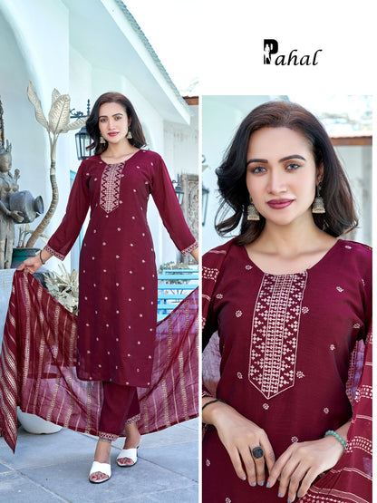 Pahal Colors Premnath Silk Readymade Pant Style Suits