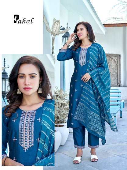 Pahal Colors Premnath Silk Readymade Pant Style Suits