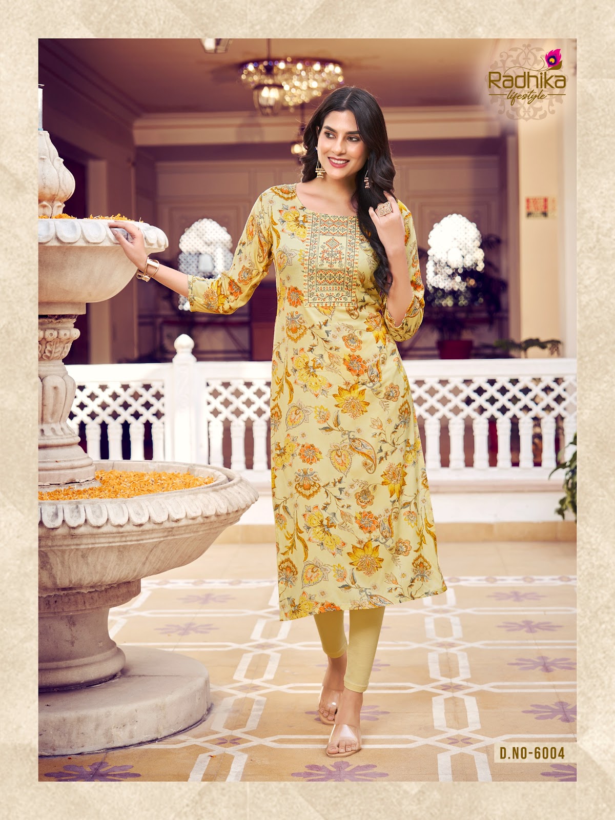 Pahel Vol 6 Radhika Lifestyle Liva Reyon Long Straight Kurti