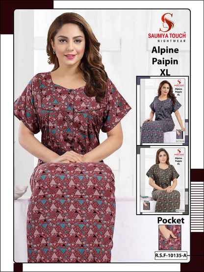 Paipin-2812 Saumya Touch Night Gowns