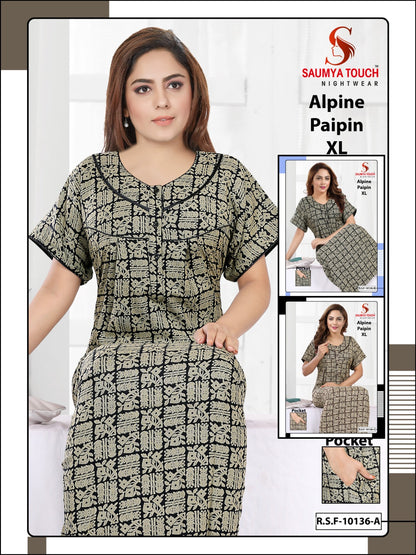 Paipin-2812 Saumya Touch Night Gowns