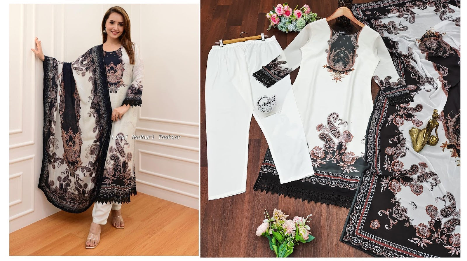 Karachi Print Qubo Fox Georgette Pakistani Readymade Suits