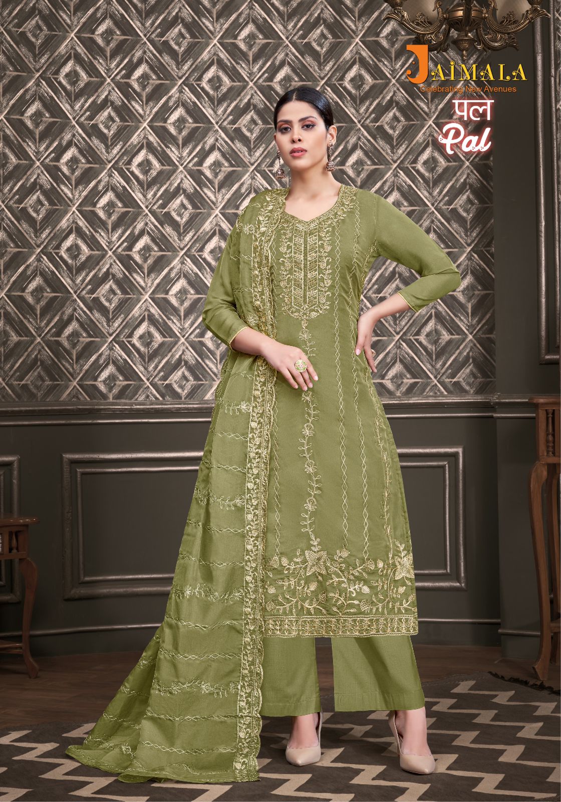 Pal Jaimala Organza Pant Style Suits