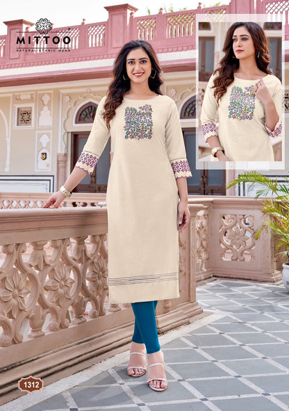 Palak Vol 36 Mittoo Rayon Long Straight Kurti