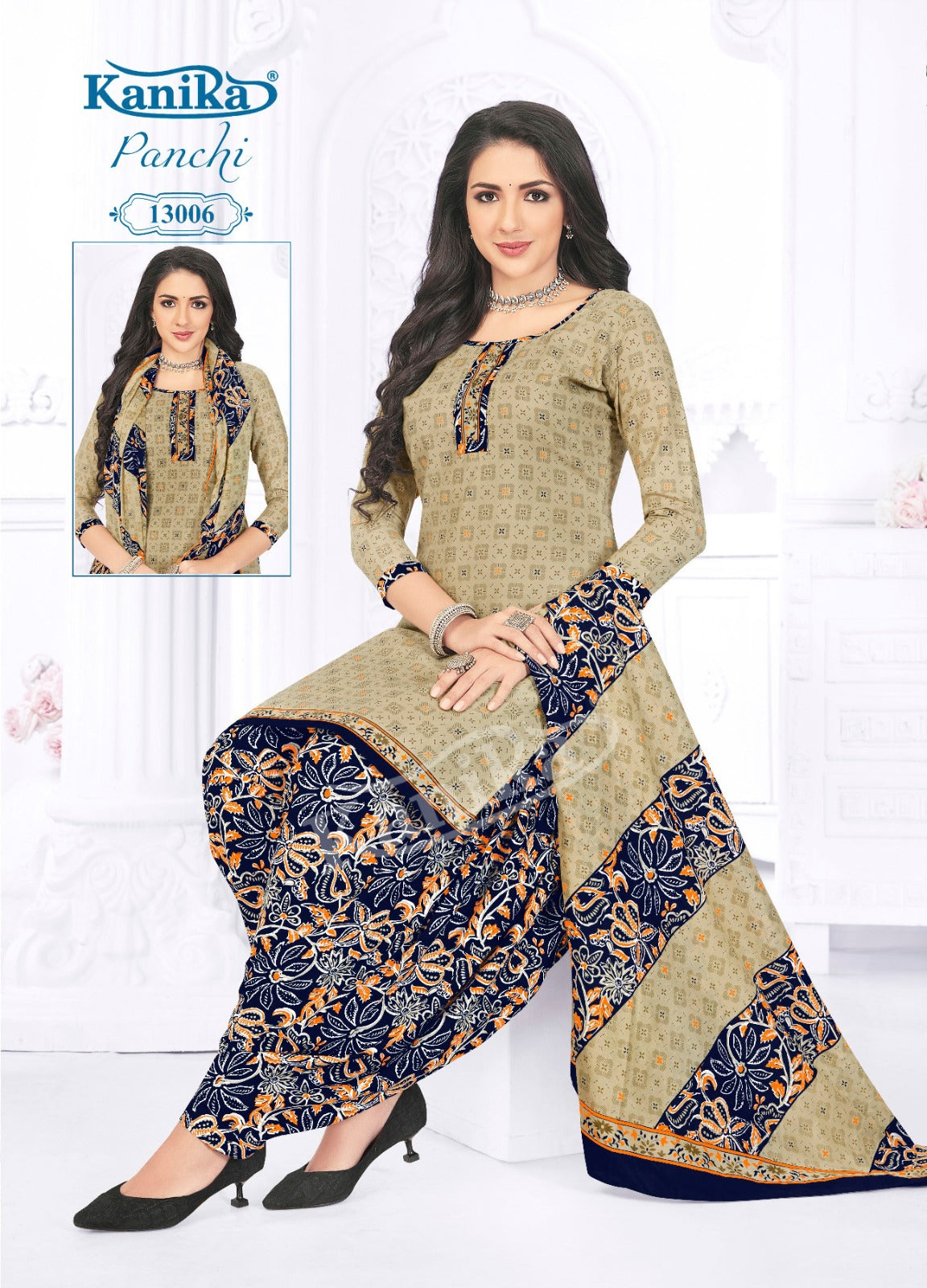 FashionStylus printed Cotton Patiyala Dress Material
