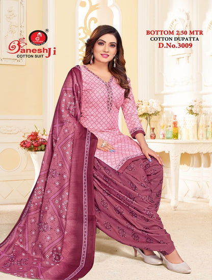 Panchi Vol 3-Patiyala Ganeshji Indo Cotton Dress Material