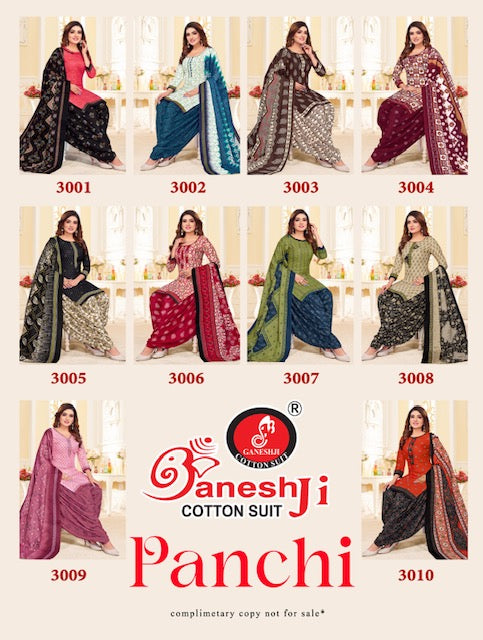 Panchi Vol 3-Patiyala Ganeshji Indo Cotton Dress Material