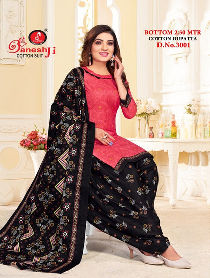 Panchi Vol 3-Patiyala Ganeshji Indo Cotton Dress Material