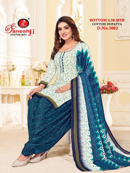 Panchi Vol 3-Patiyala Ganeshji Indo Cotton Dress Material