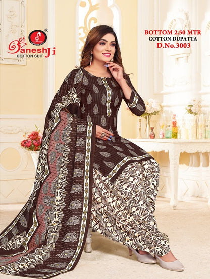 Panchi Vol 3-Patiyala Ganeshji Indo Cotton Dress Material