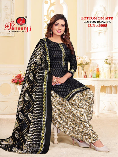 Panchi Vol 3-Patiyala Ganeshji Indo Cotton Dress Material