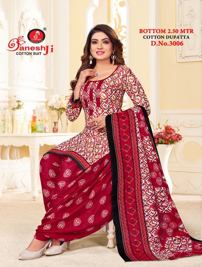 Panchi Vol 3-Patiyala Ganeshji Indo Cotton Dress Material