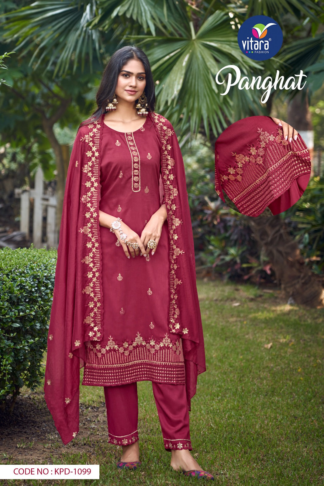 Panghat Vitara Chinnon Readymade Pant Style Suits