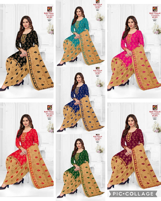 Pankhi Rubi Vol 2 Sidhi Vinayak Cotton Dress Material