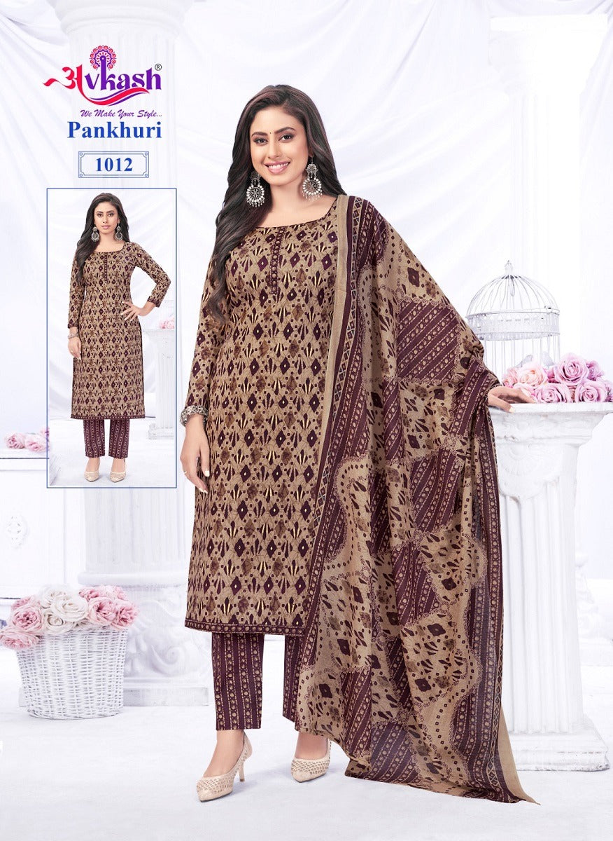 Pankhuri Vol 1 Avkash Cotton Readymade Pant Style Suits