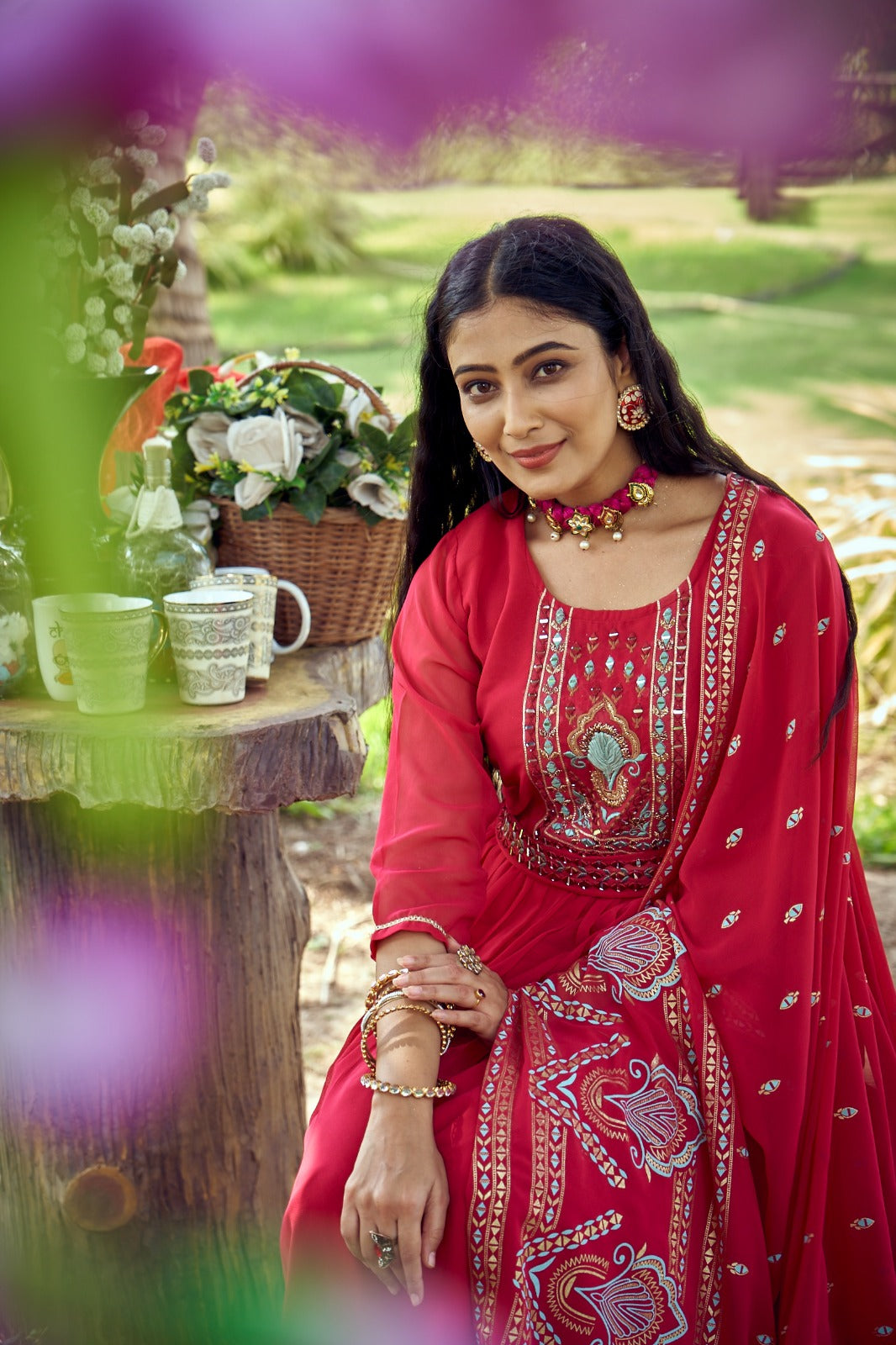 Parampara Vitara Georgette Readymade Pant Style Suits