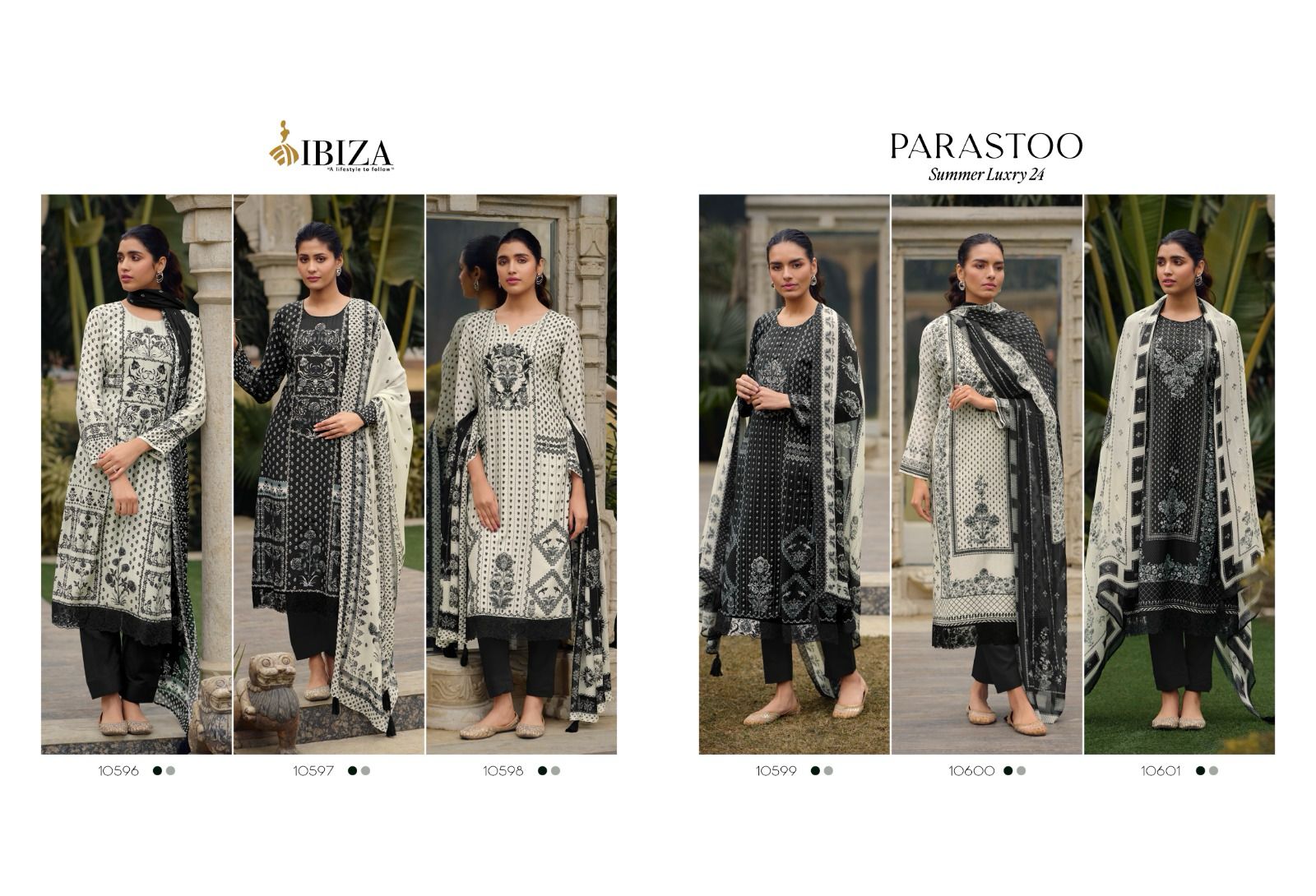 Parastoon Ibiza Bemberg Muslin Pant Style Suits