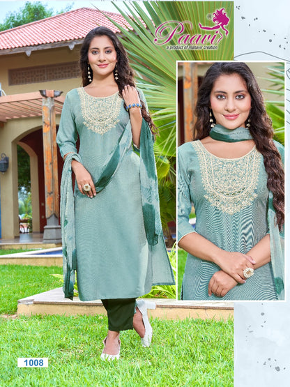 Paree Vol 1 Paavi Rayon Readymade Pant Style Suits