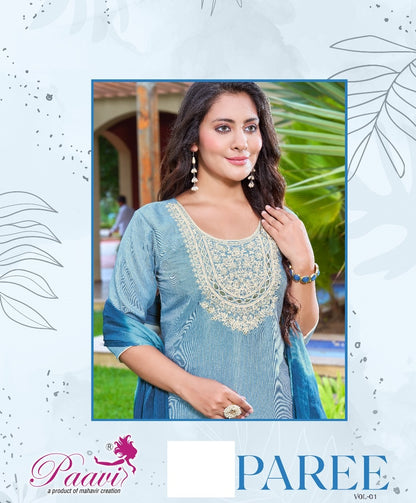 Paree Vol 1 Paavi Rayon Readymade Pant Style Suits