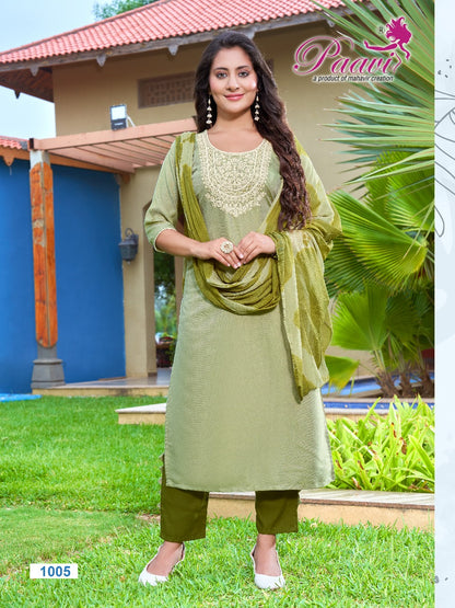 Paree Vol 1 Paavi Rayon Readymade Pant Style Suits