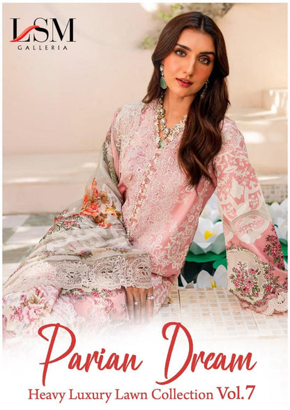 Parian Dream Heavy Luxury Lawn Collection Vol 7 Lsm Galleria Karachi Salwar Suits