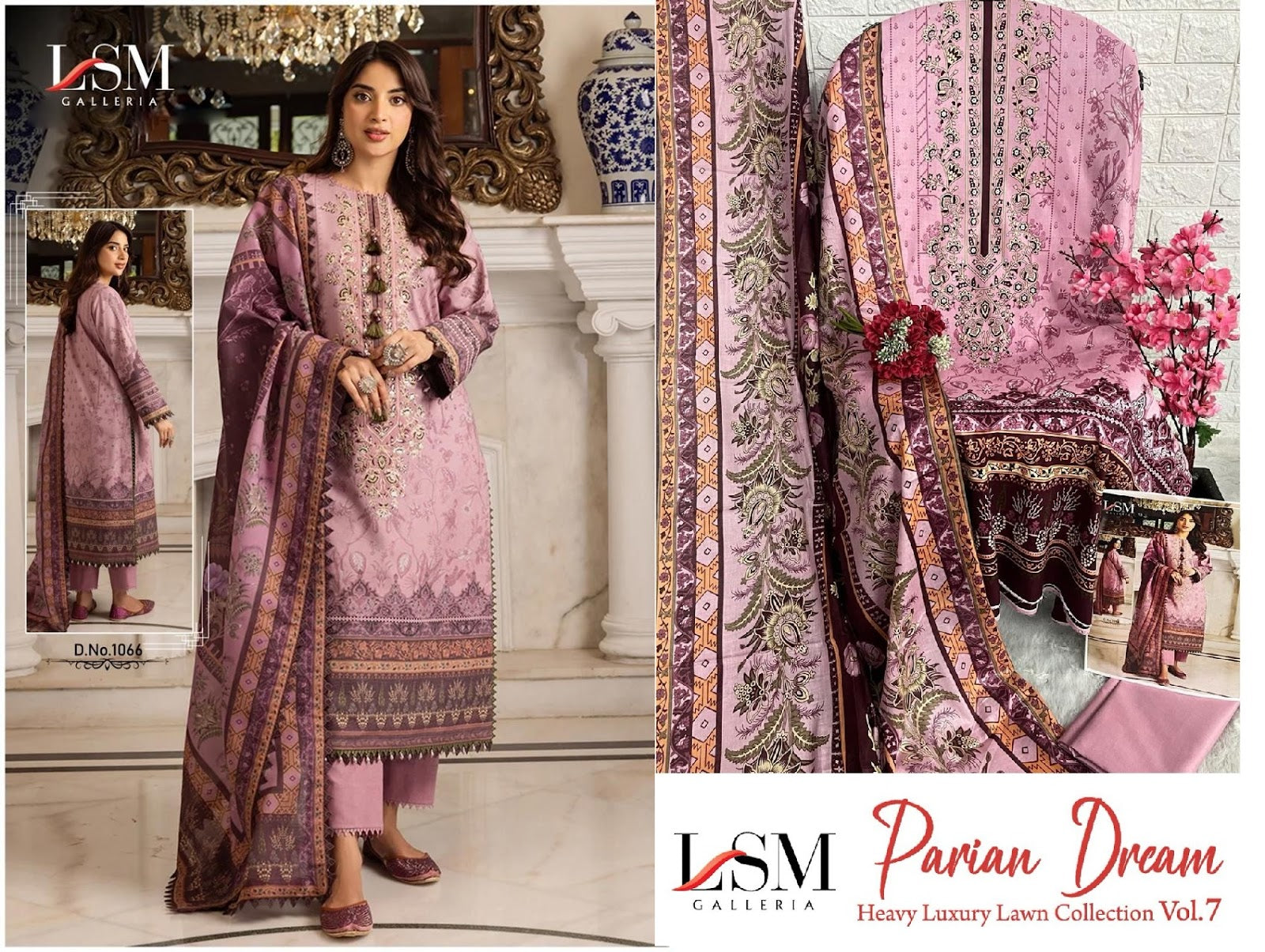 Parian Dream Heavy Luxury Lawn Collection Vol 7 Lsm Galleria Karachi Salwar Suits