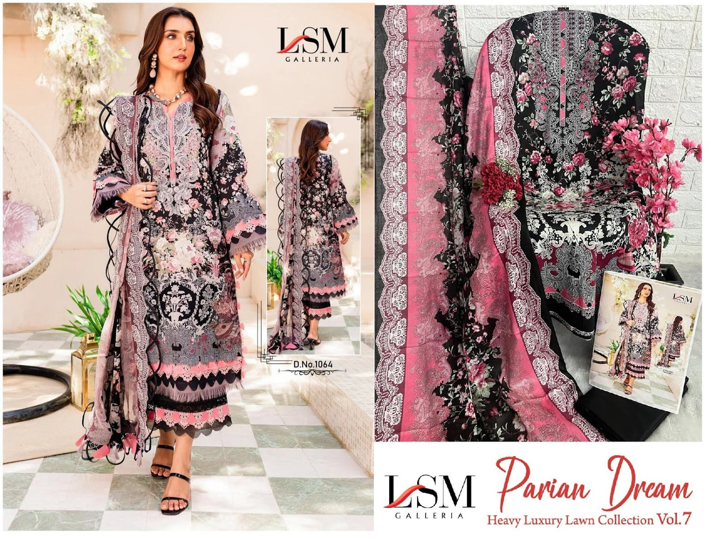 Parian Dream Heavy Luxury Lawn Collection Vol 7 Lsm Galleria Karachi Salwar Suits