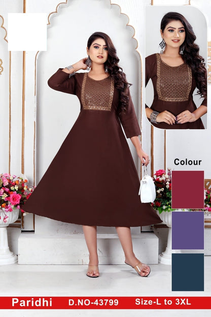 Paridhi-A Zoya Rayon Anarkali Kurtis