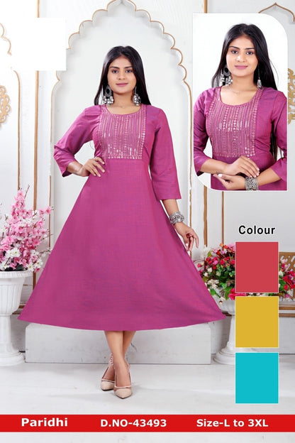 Paridhi-A Zoya Rayon Anarkali Kurtis