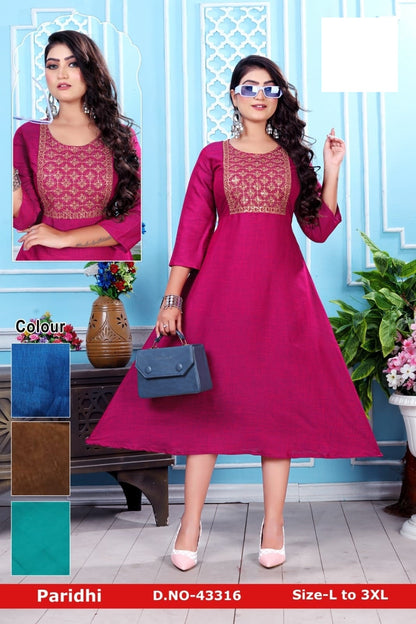 Paridhi-A Zoya Rayon Anarkali Kurtis