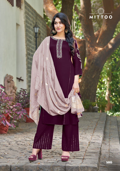 Parnita Mittoo Rayon Readymade Plazzo Style Suits